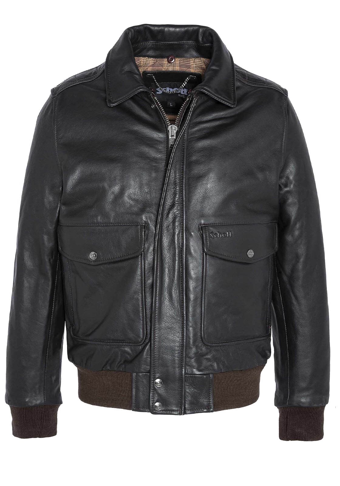Men's Leather Jackets Schott N.Y.C. Brown