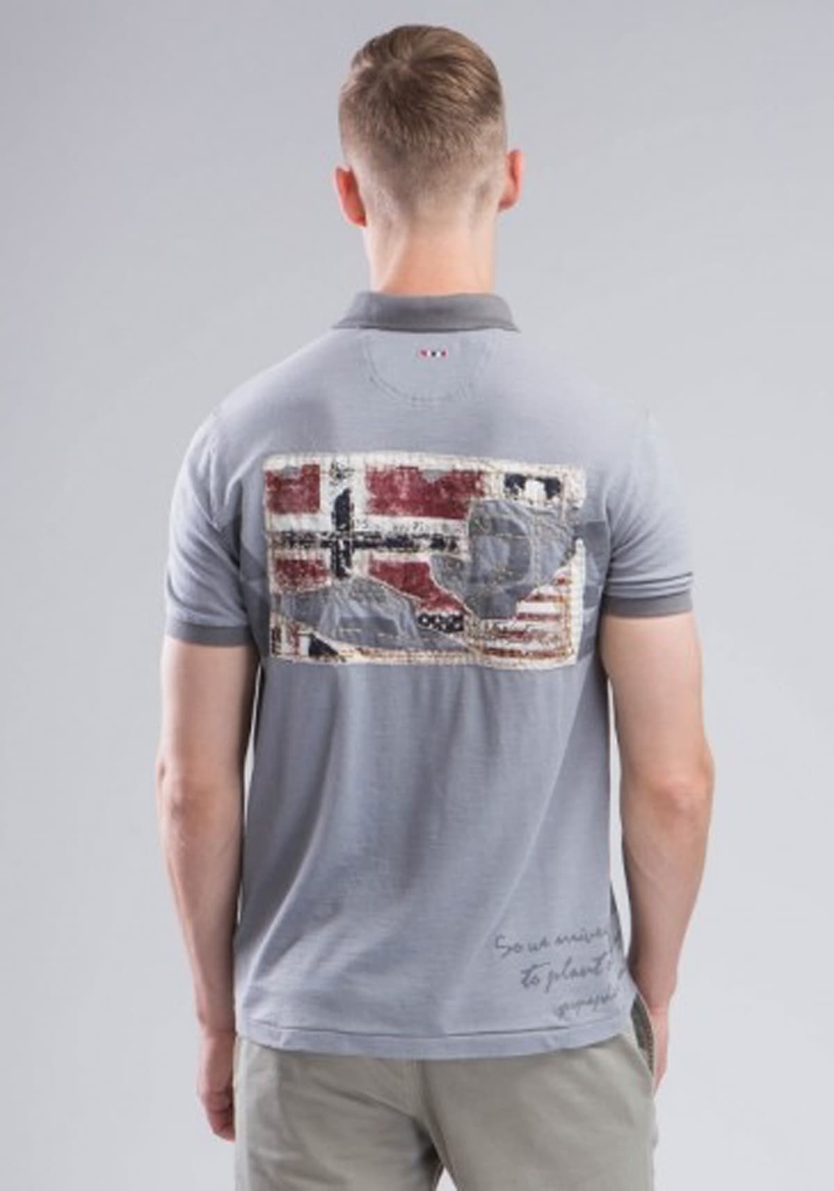 Men's Polo Shirts Napapijri Gray