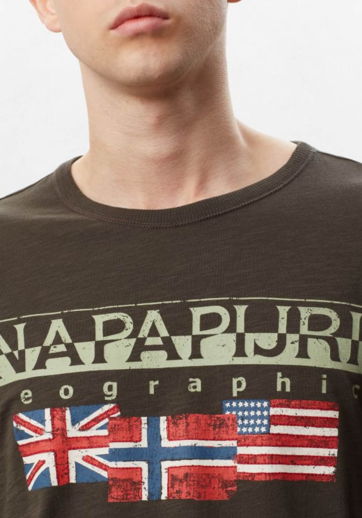 Men's T-Shirts Napapijri Green