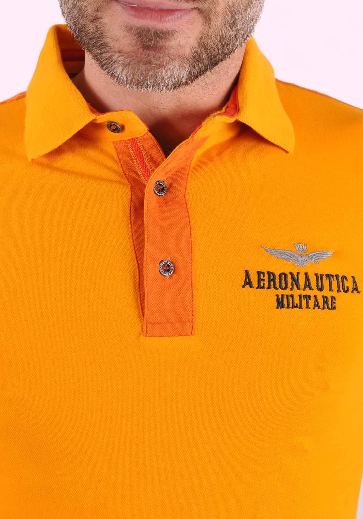Men's Polo Shirts Aeronautica Militare Orange