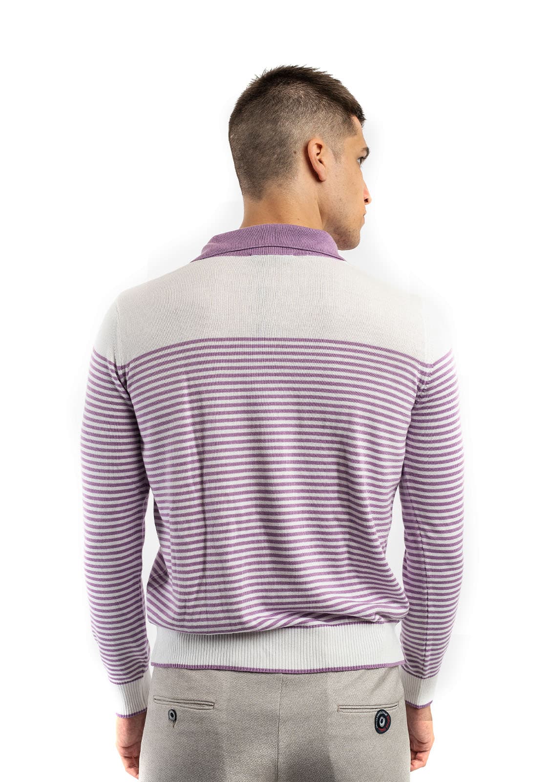 Istos Pullover σε Regular γραμμή - SC043P White/Purple