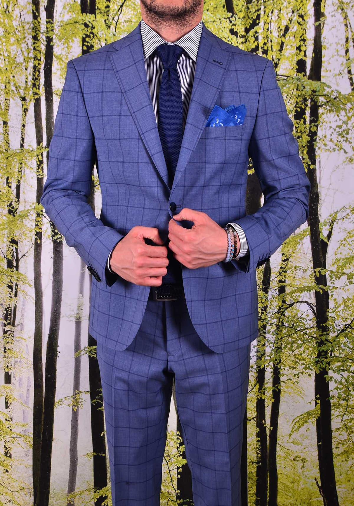 Men's Suits Fragosto Blue