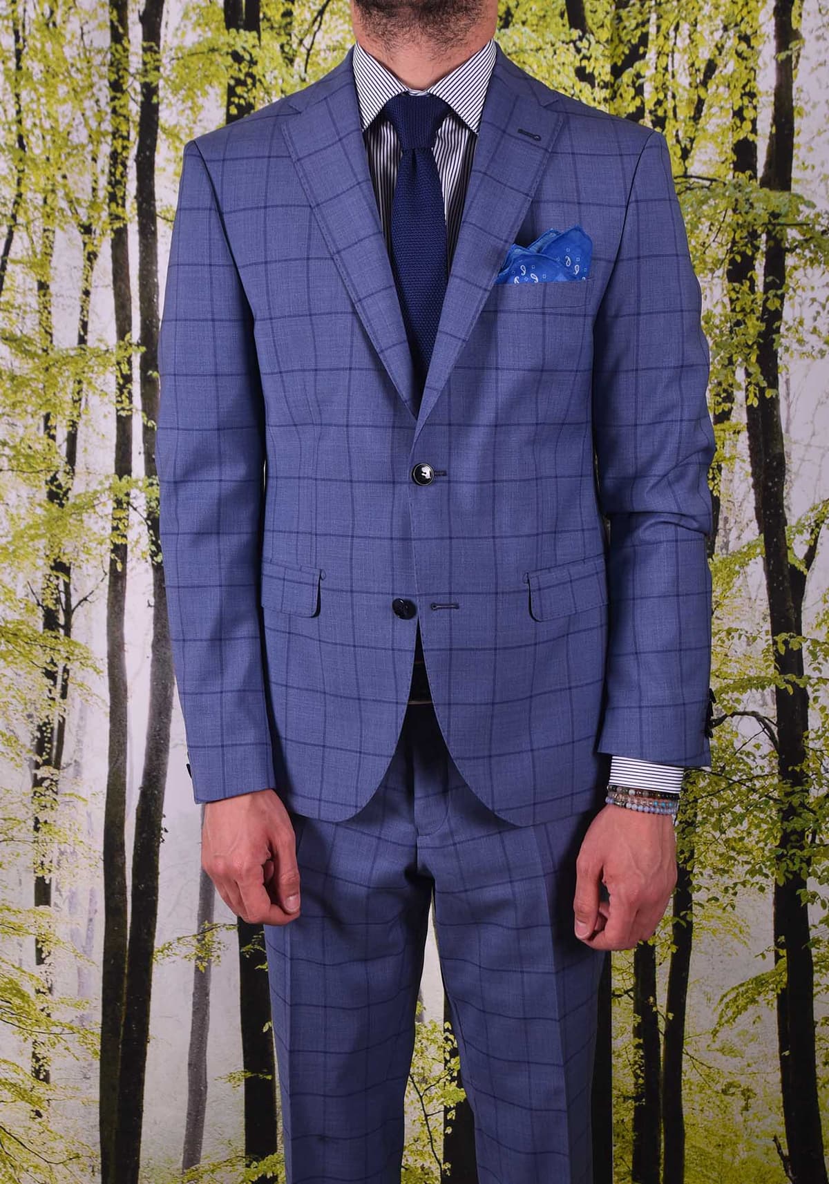 Men's Suits Fragosto Blue