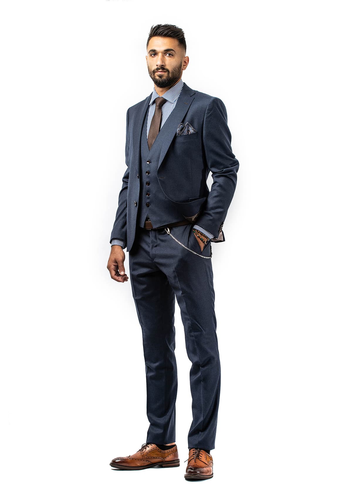 Fragosto Suit Wool - Navy