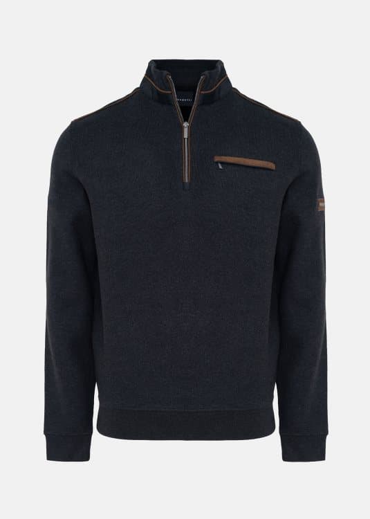 Bugatti Sweater της σειράς Troyer - 8500 65050B 280 Dark Grey