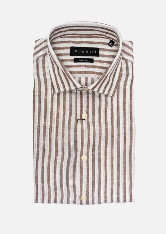 Men's Shirts Bugatti Sportswear Brown