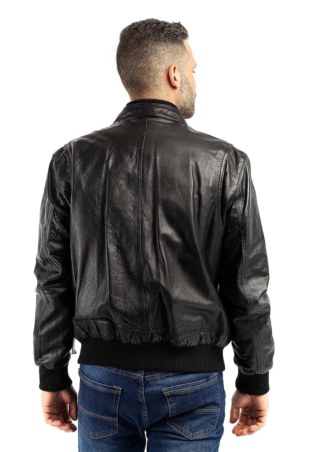 Men's Leather Jackets Trapper Black