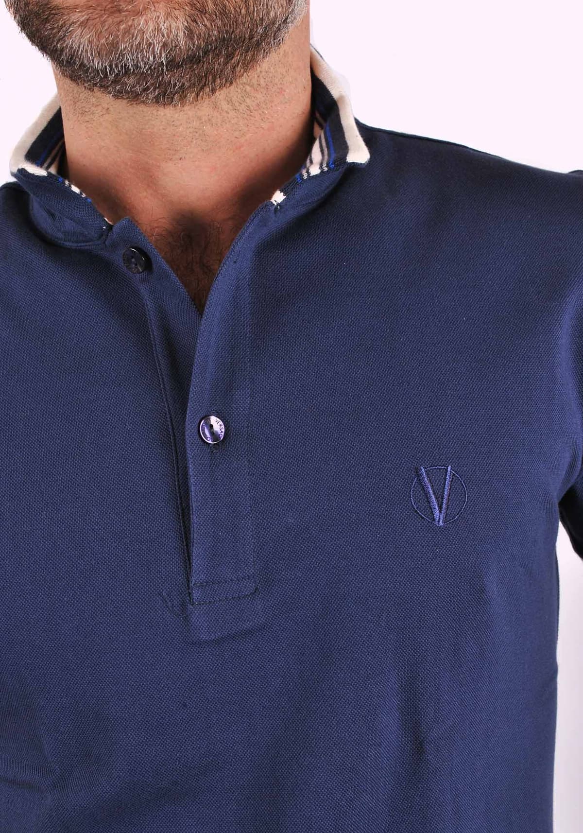 Men's Polo Shirts Versace Collection Blue