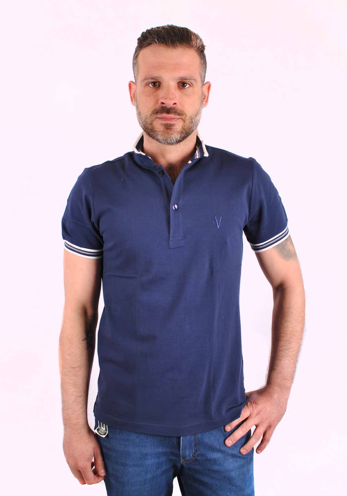 Men's Polo Shirts Versace Collection Blue