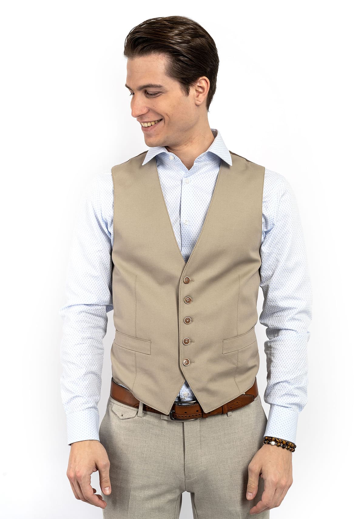 Men's Vests Fragosto Beige