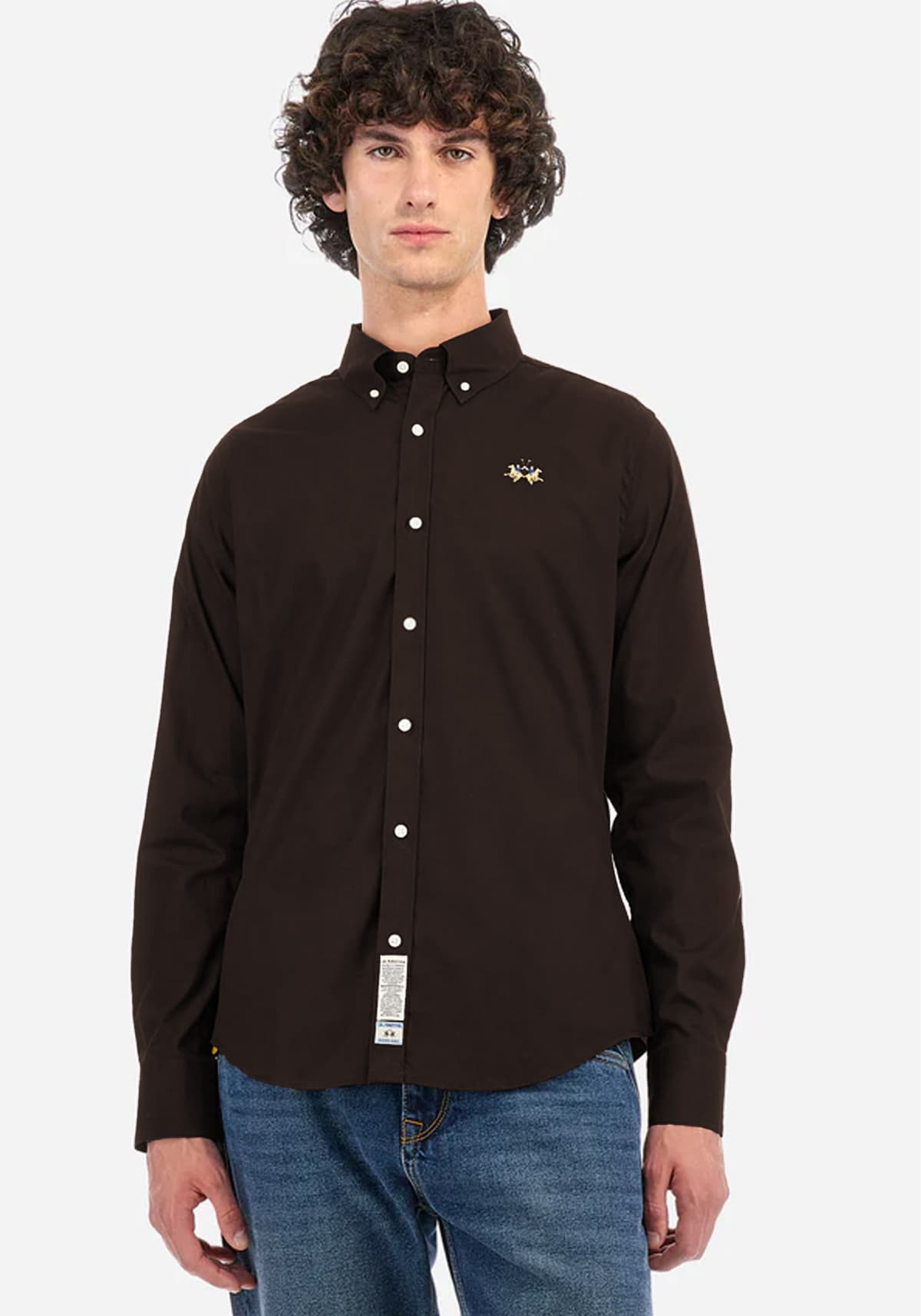 La Martina Πουκάμισο της σειράς Man Poplin - ZMC003 PP483 04195 Ermine