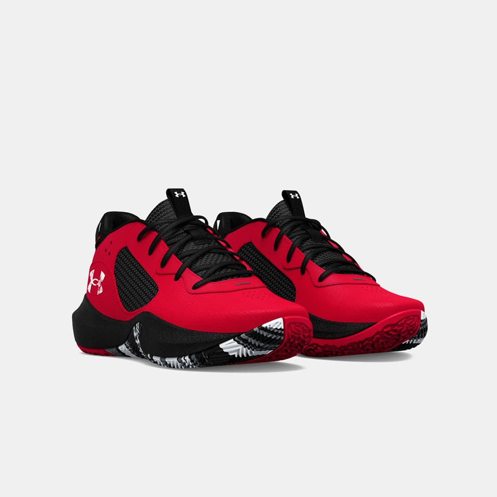 Under Armour Lockdown 6 Αθλητικά Παιδικά Κόκκινα Μποτάκια Μπάσκετ