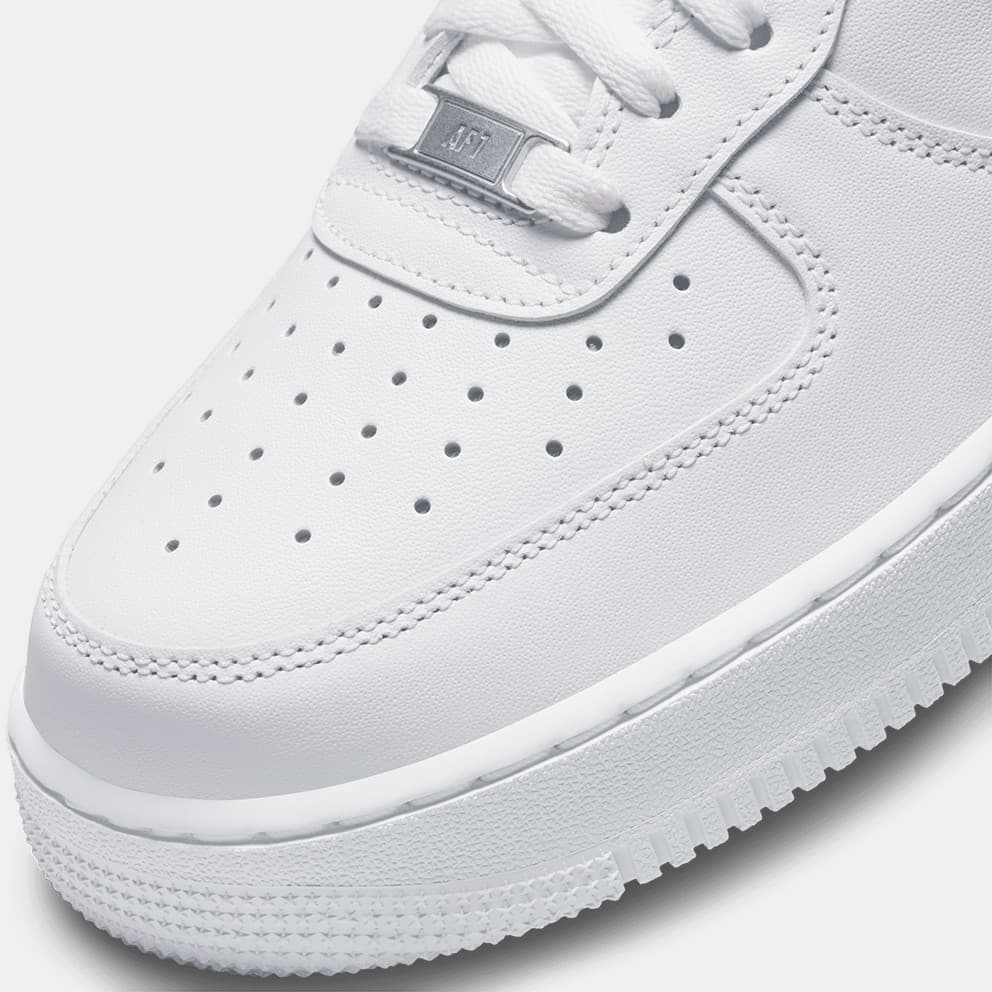 Nike Air Force 1 '07 Ανδρικά Δερμάτινα Λευκά Sneakers
