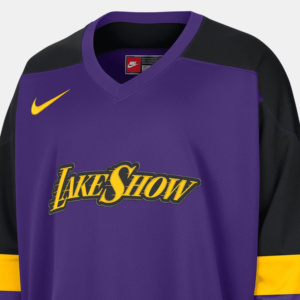 Nike NBA City Edition Los Angeles Lakers Μπασκετική Μπλούζα με Μακρύ Μανίκι