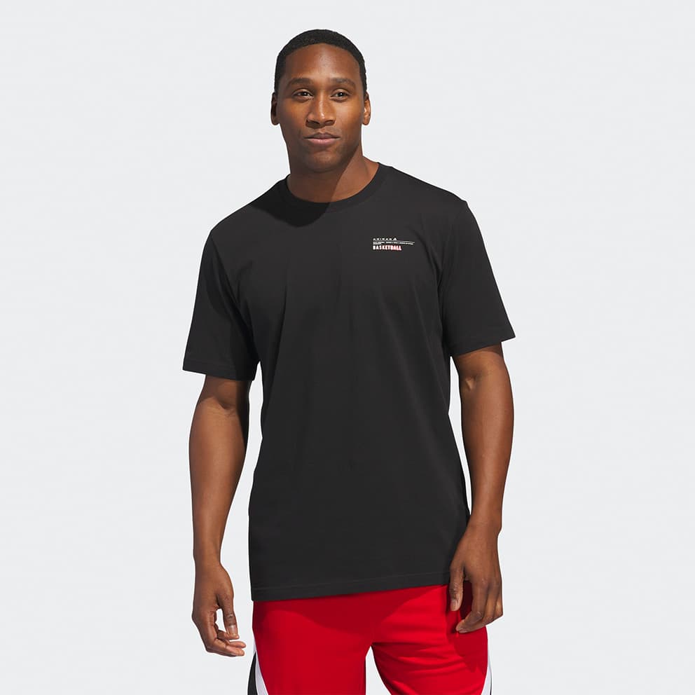 Ανδρικά αθλητικά μπλουζάκια Adidas Μαύρο