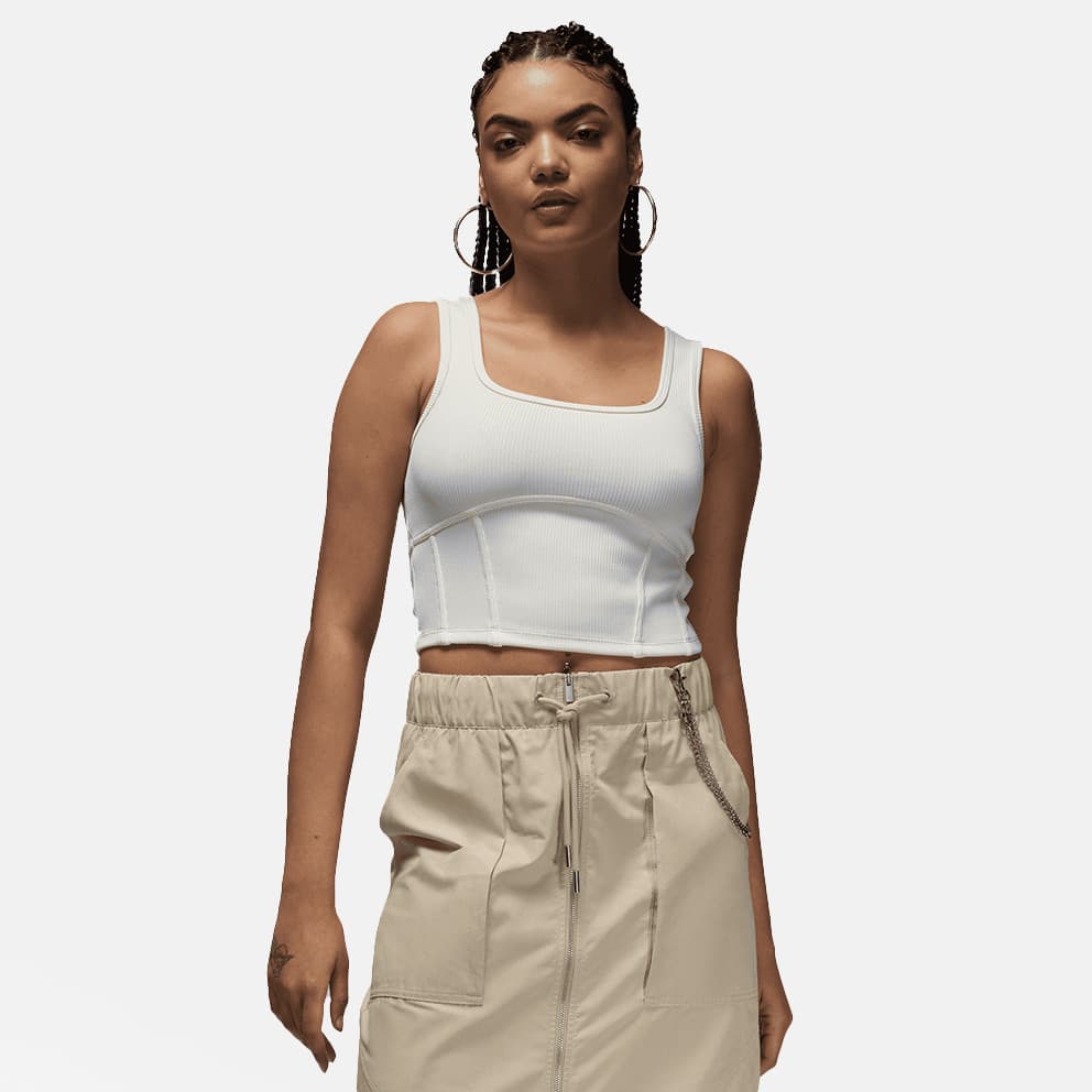 Γυναικεία αθλητικά αμάνικα μπλουζάκια JORDAN Λευκό