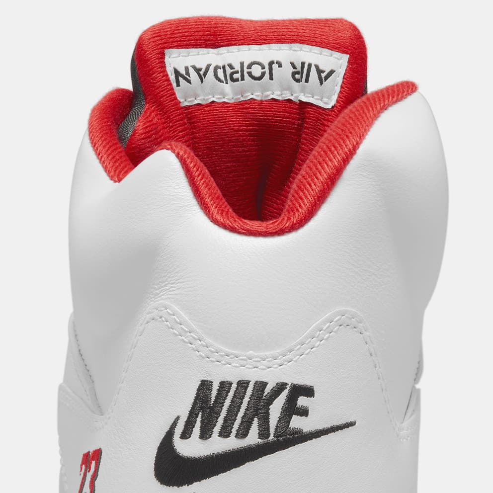 Jordan Air 5 Fire Red "Black Tongue" Ανδρικά Παπούτσια