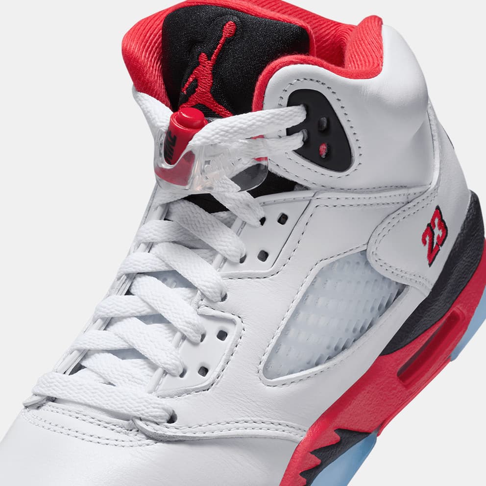 Jordan Air 5 Retro Fire Red "Black Tongue" Παιδικά Παπούτσια
