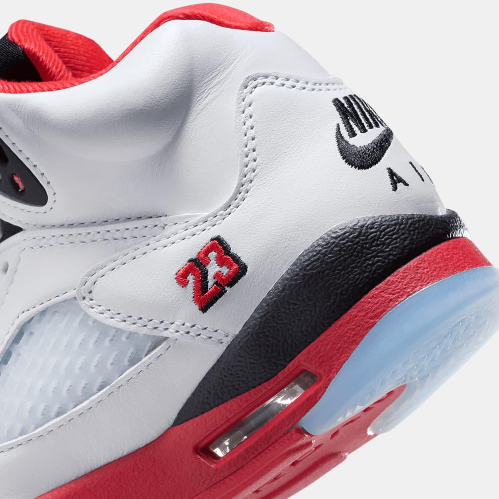 Jordan Air 5 Retro Fire Red "Black Tongue" Παιδικά Παπούτσια