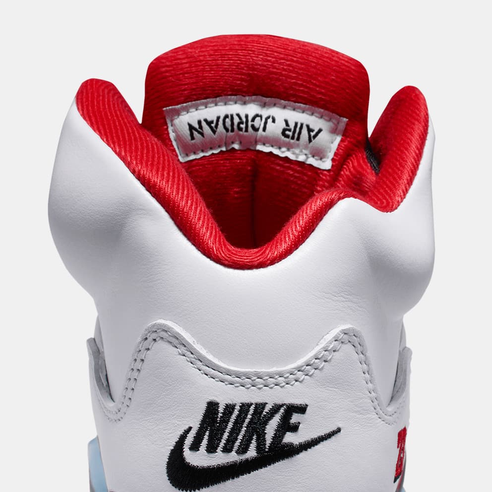Jordan Air 5 Retro Fire Red "Black Tongue" Παιδικά Παπούτσια