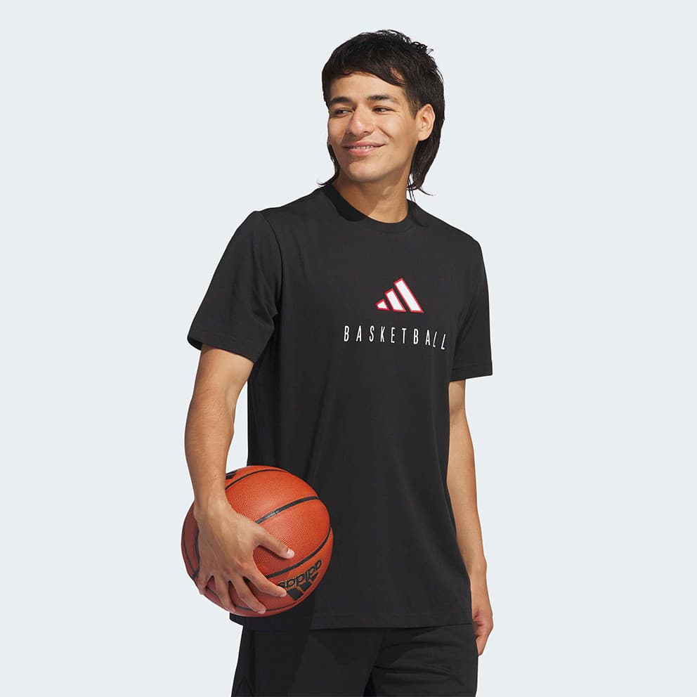adidas Worldwide Hoops Logo Performance Ανδρικό T-Shirt