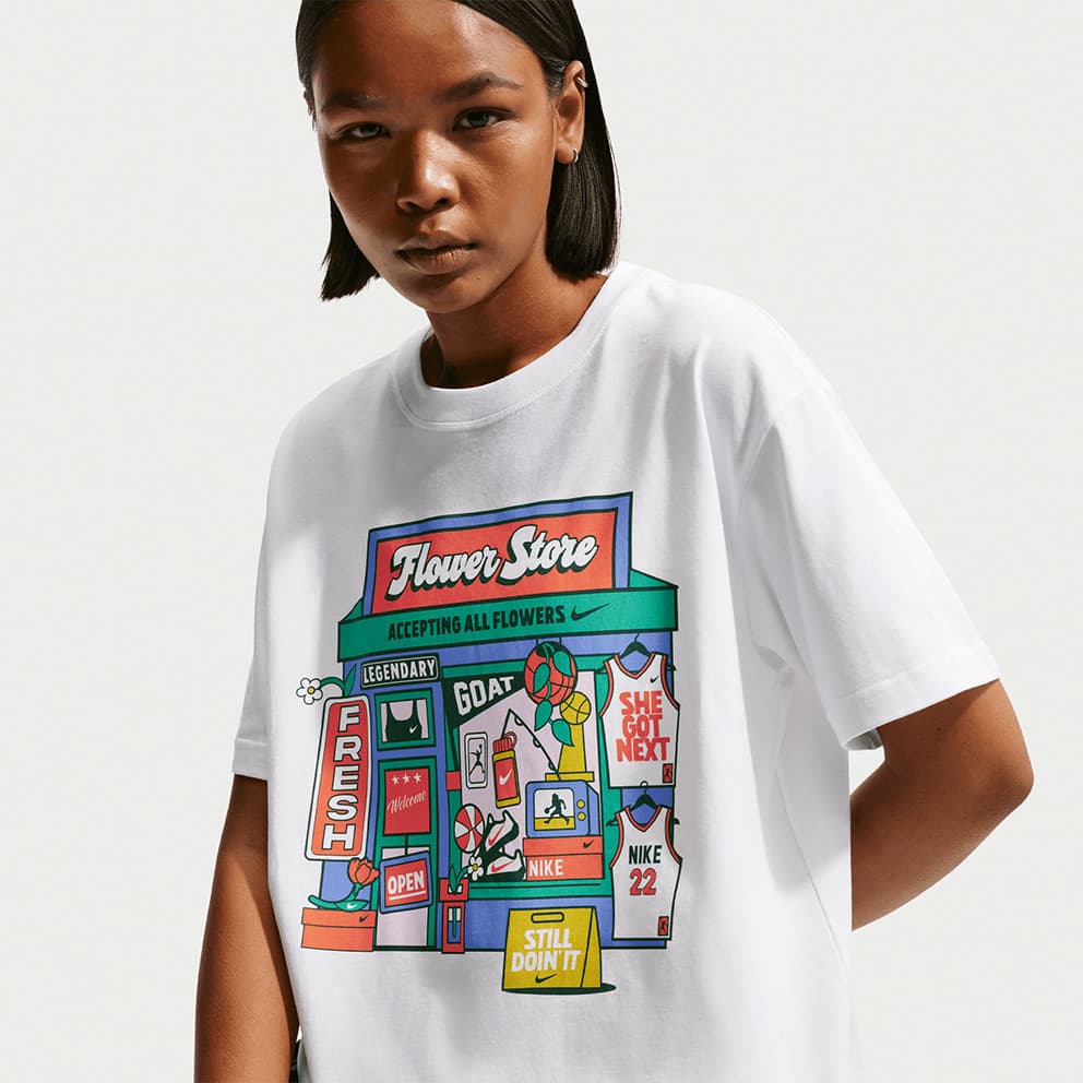 Women's Sports T-Shirts Nike White