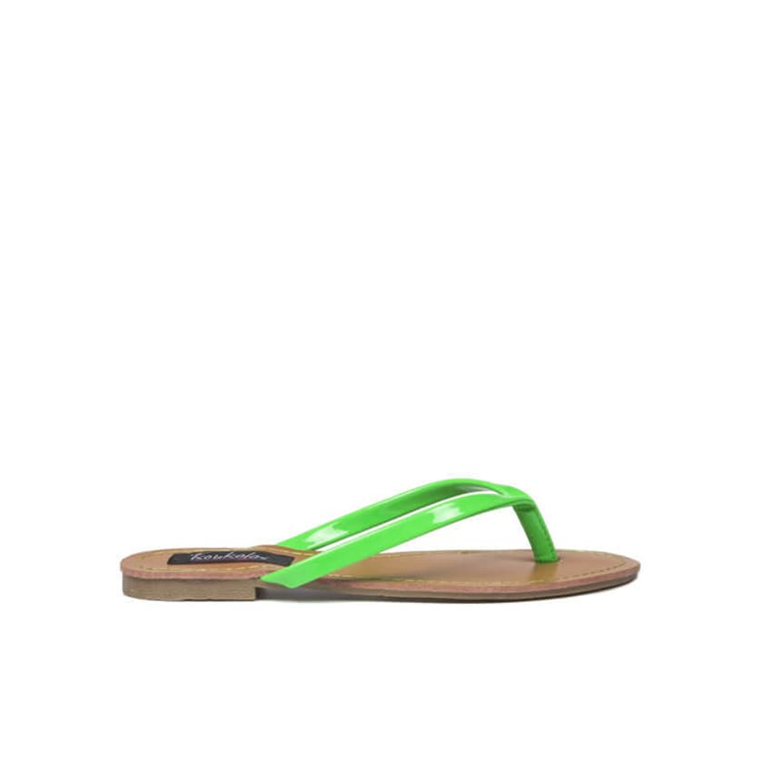 Παντόφλες πράσινες λουστρίνι