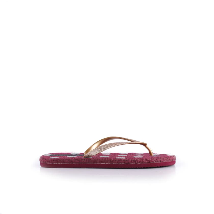 Σαγιονάρες θαλάσσης μπορντό πουά