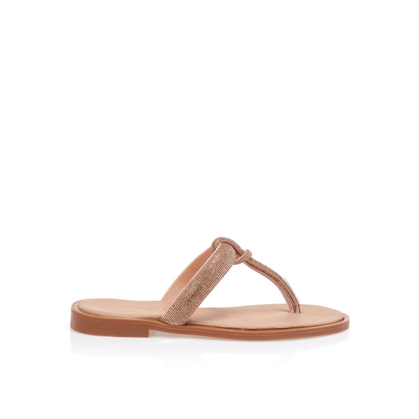 Σανδάλια χειροποίητα ασημί δερματίνη με διχάλα και φάσα από στρας