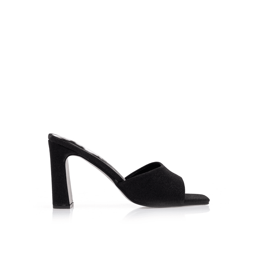 Mules μπρονζέ λούρεξ με ιδιαίτερο τακούνι