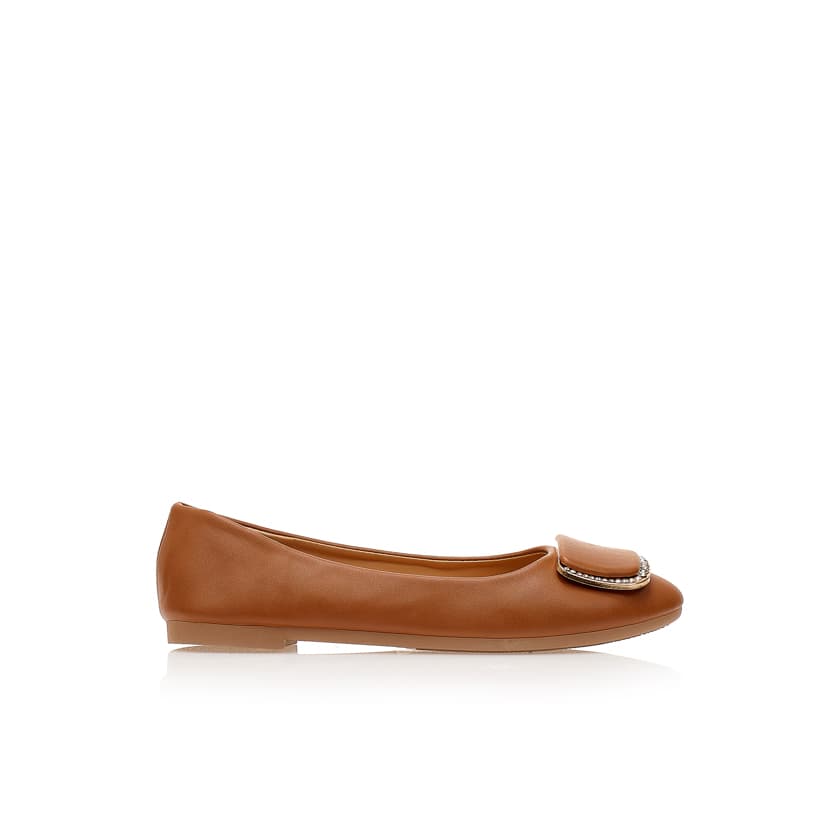 Women's Ballet Flats Tsoukalas Beige