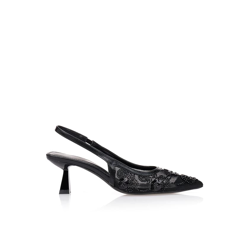 Γόβες slingback με σχέδιο λουλουδιών