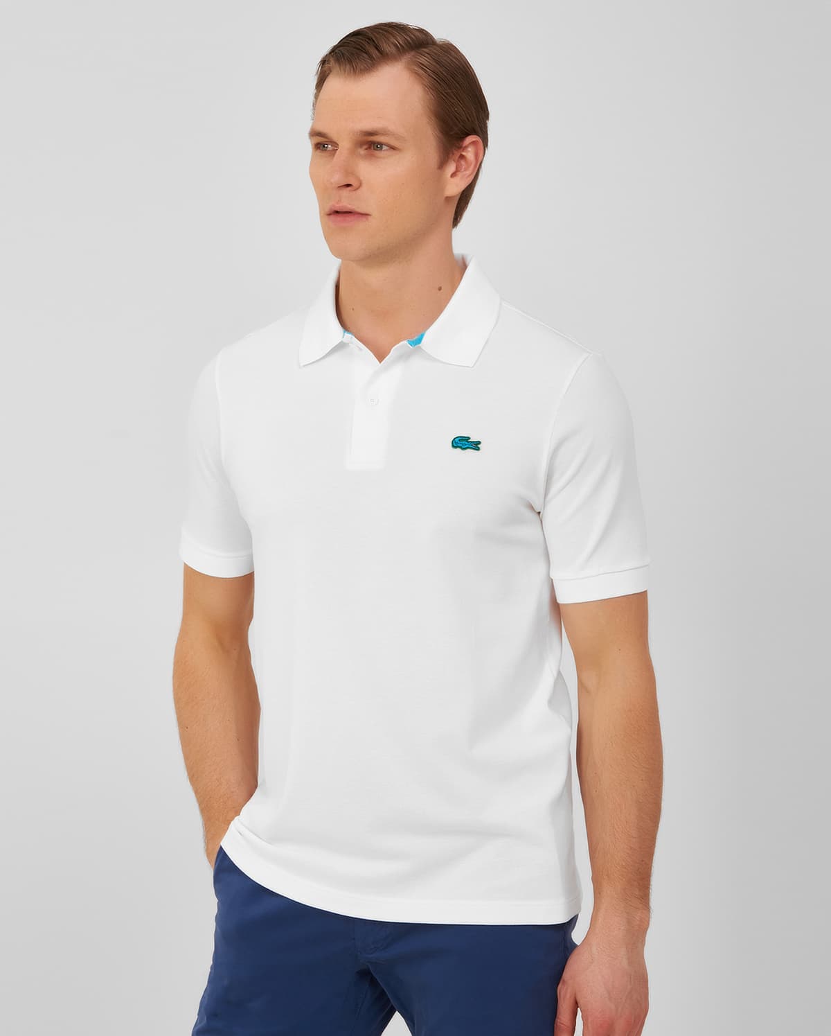 Ανδρικές μπλούζες Polo Lacoste Λευκό