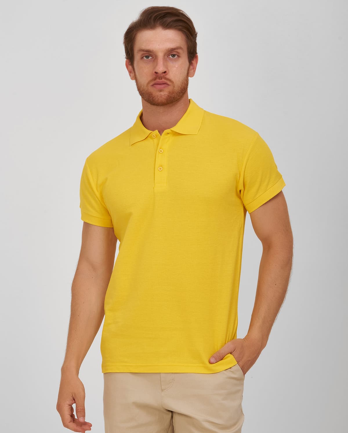 Ανδρικές μπλούζες Polo Donini Κίτρινο