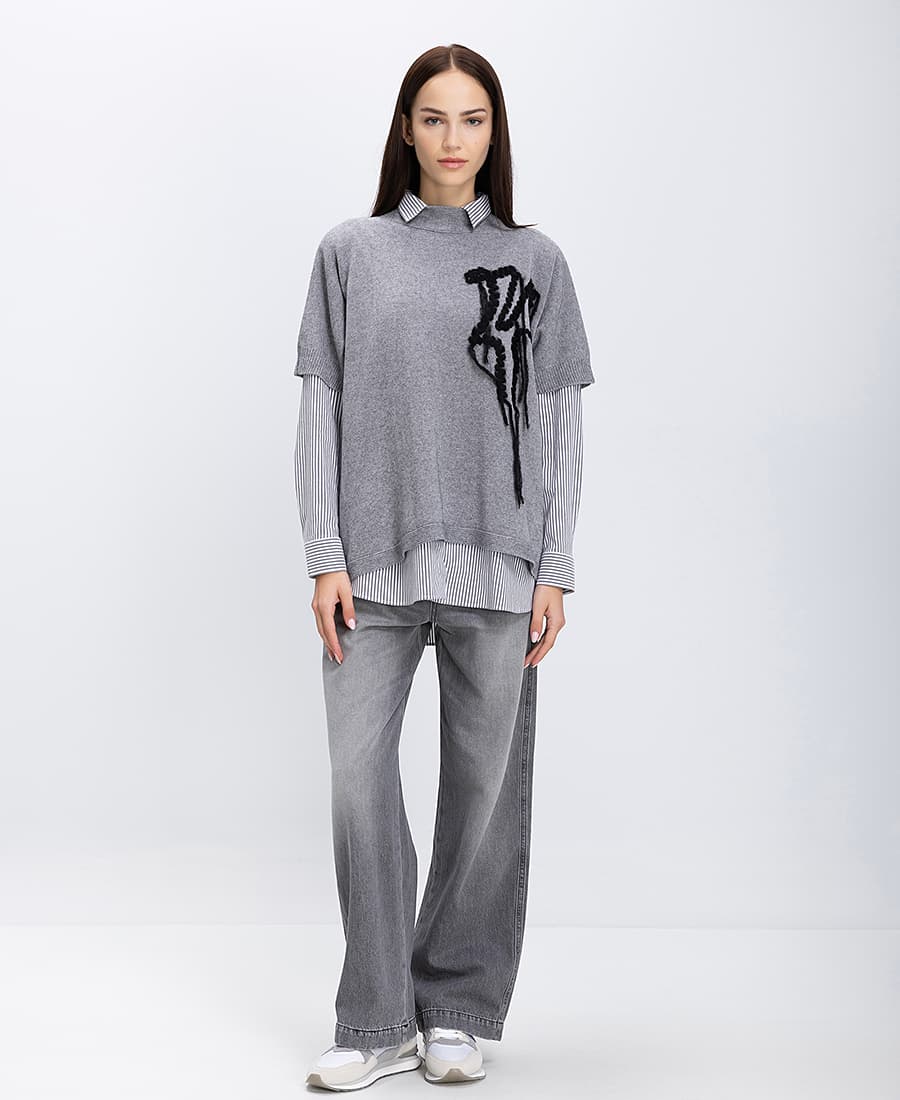 Women's Knitwear Donna Vita Gray