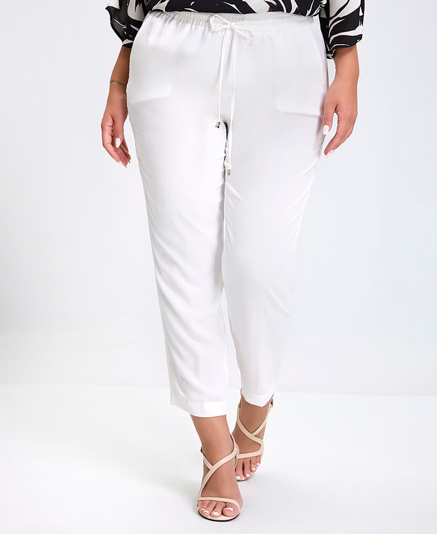 Γυναικεία παντελόνια Donna Vita Εκρού