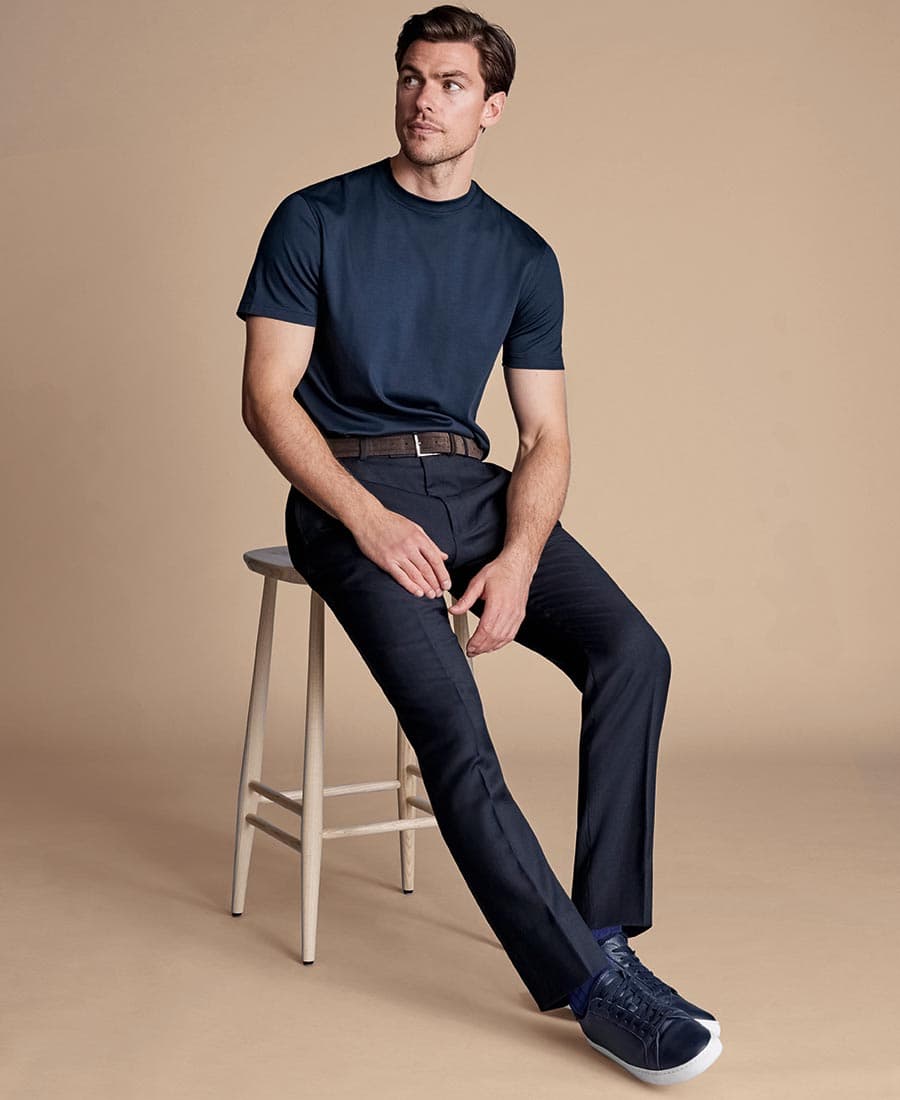 Men's Pants Charles Tyrwhitt Blue