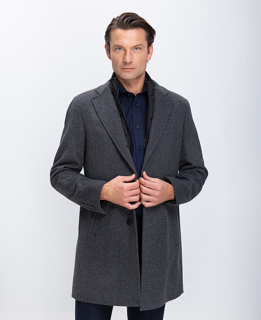 Ανδρικά παλτό Commander Γκρι