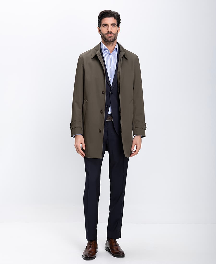 Men's Trench Coats Charles Tyrwhitt Green