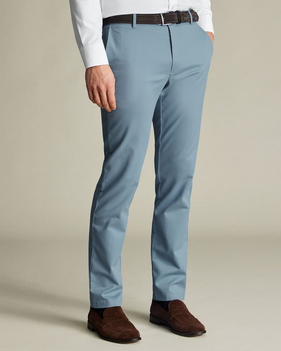 Men's Chino Pants Charles Tyrwhitt Blue