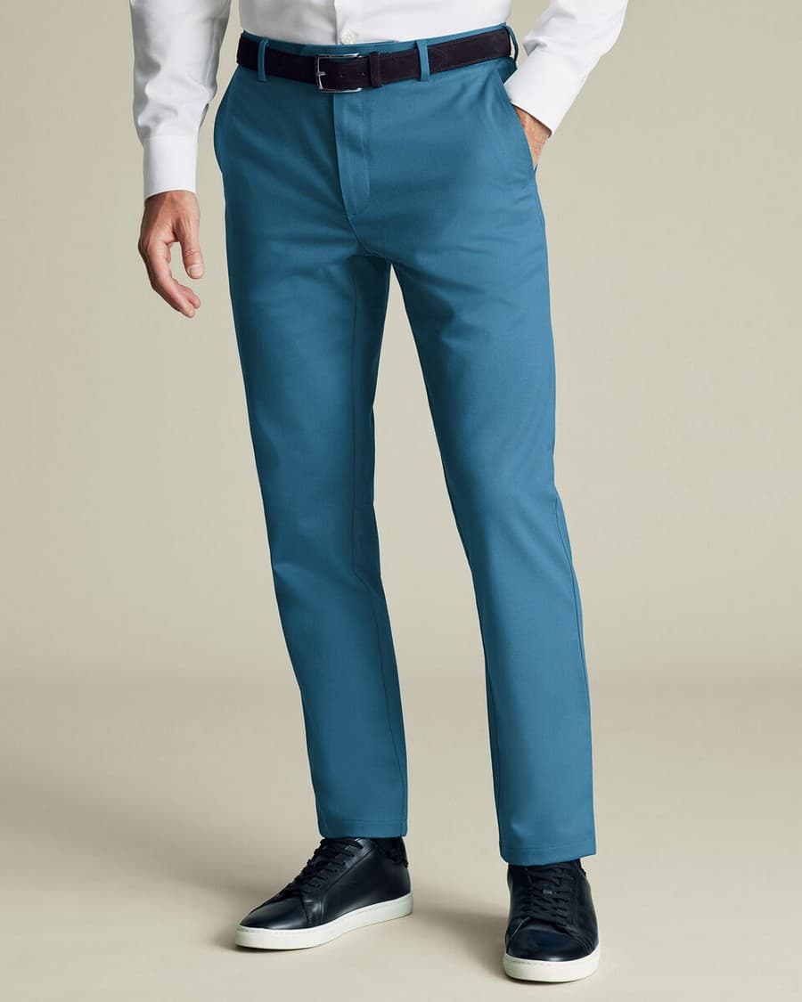 Men's Chino Pants Charles Tyrwhitt Blue