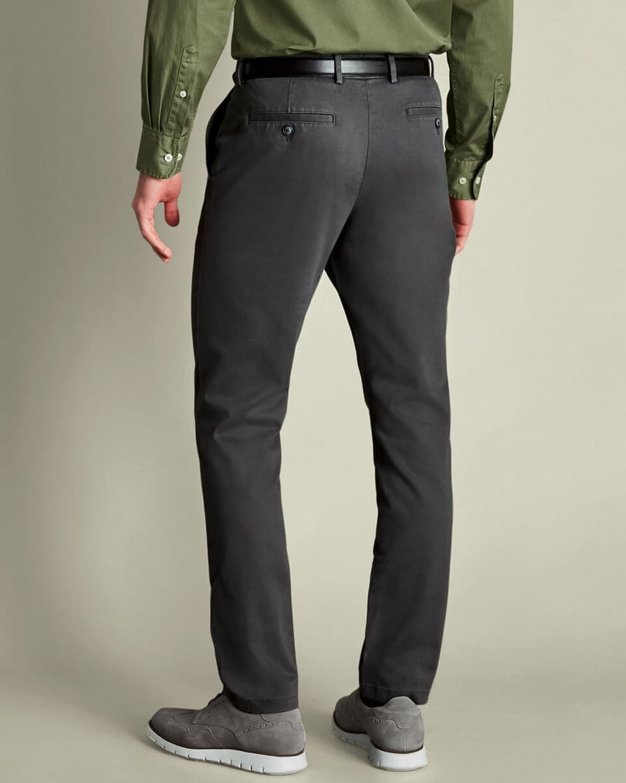 Men's Chino Pants Charles Tyrwhitt Gray