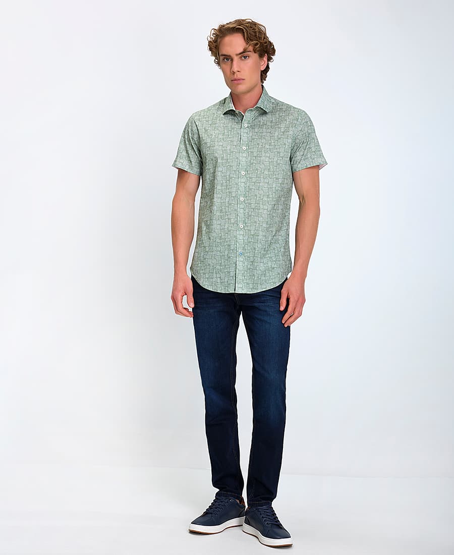 Men's Shirts A Fish named Fred Green