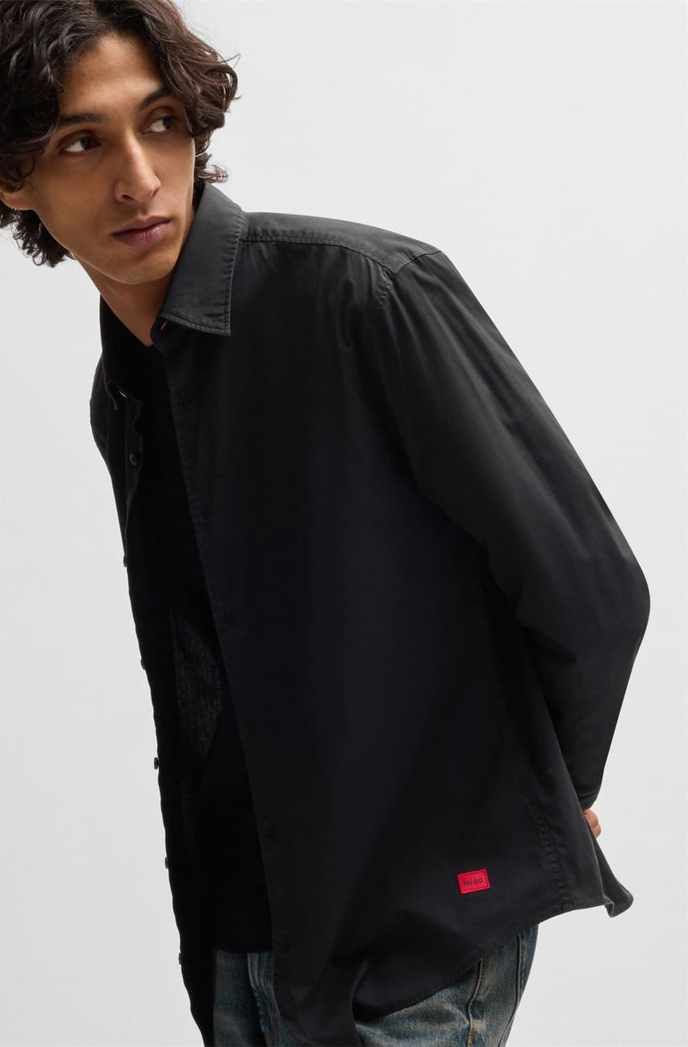 Men's Shirts Hugo Black