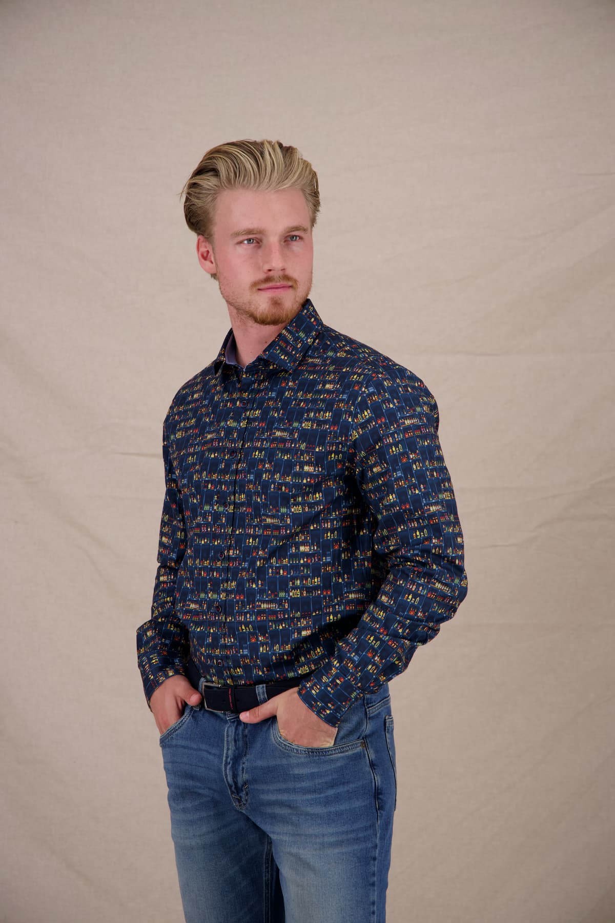 Men's Shirts A Fish named Fred Blue