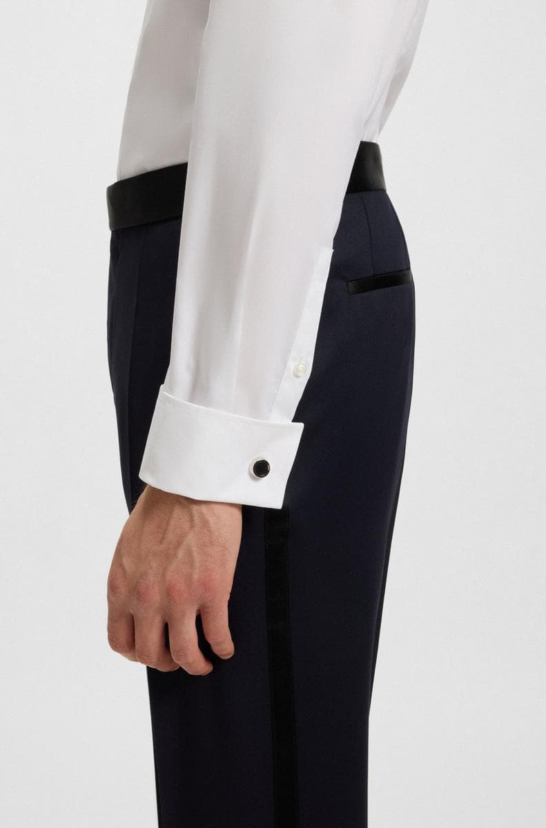 Ανδρικά πουκάμισα Boss Λευκό