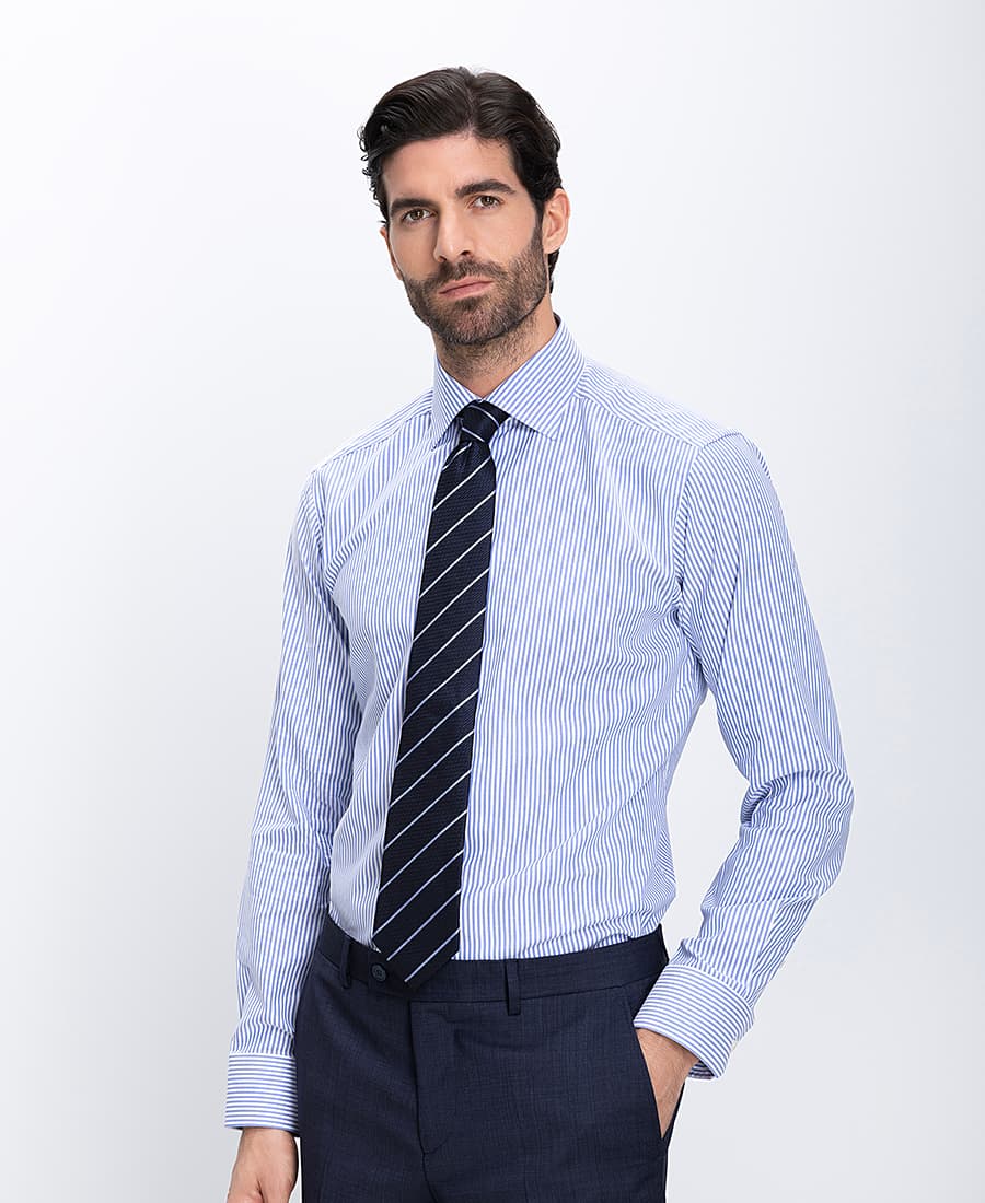 Ανδρικά πουκάμισα Eton Μπλε