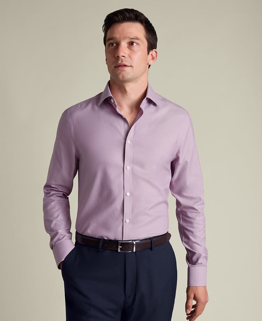 Men's Shirts Charles Tyrwhitt Purple