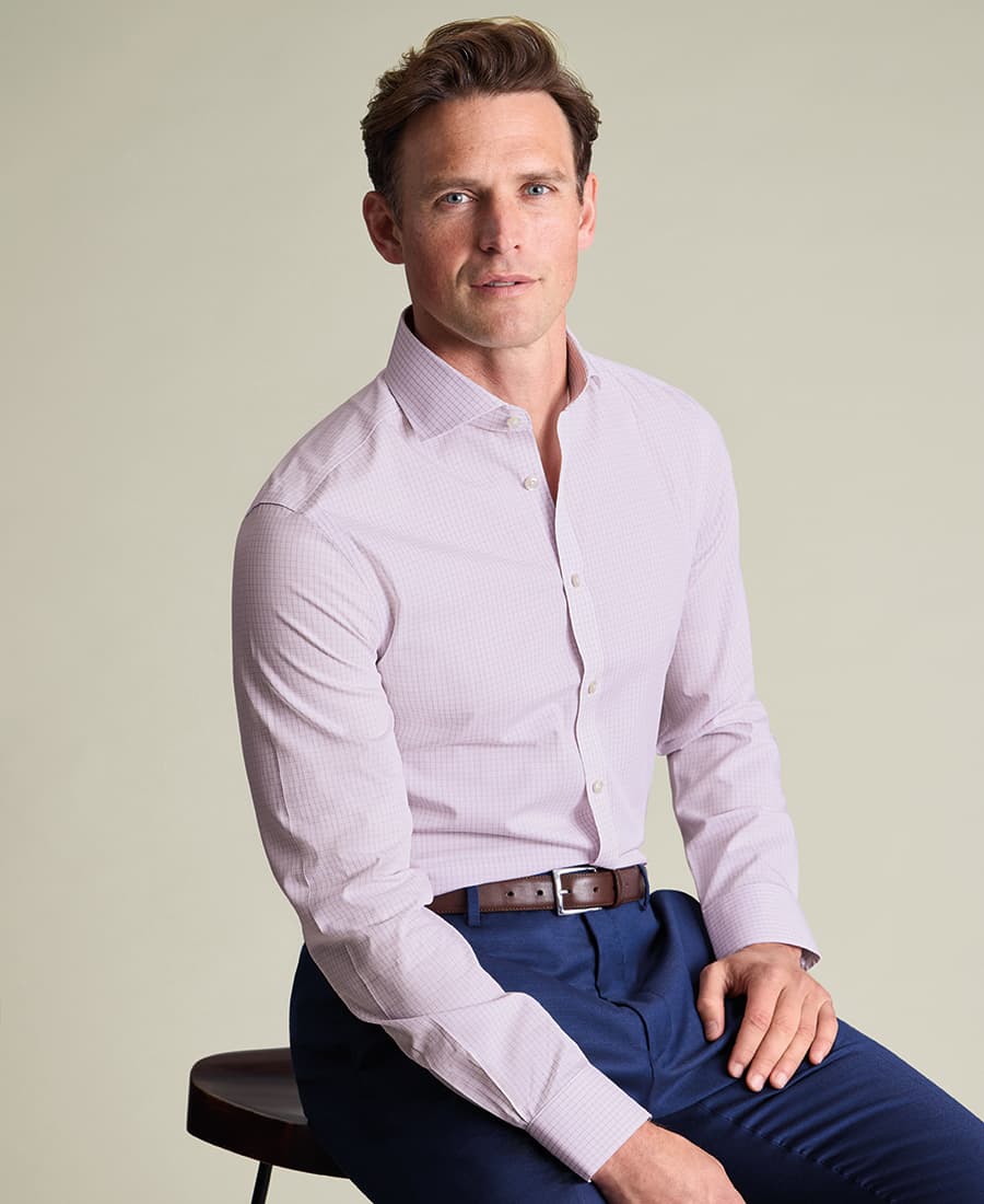 Men's Shirts Charles Tyrwhitt Purple