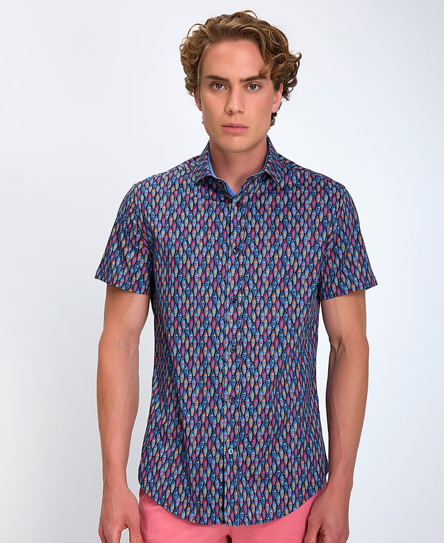 Men's Shirts A Fish named Fred Blue